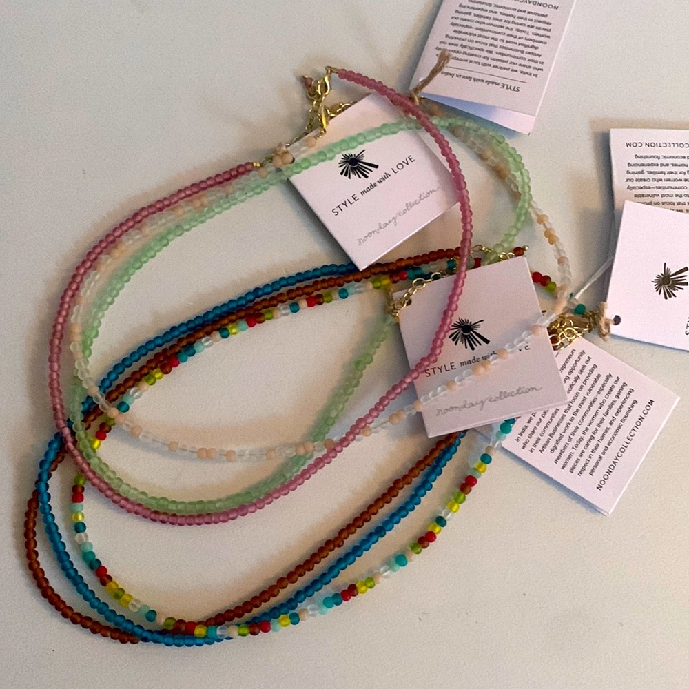 Noonday collection glass necklaces
